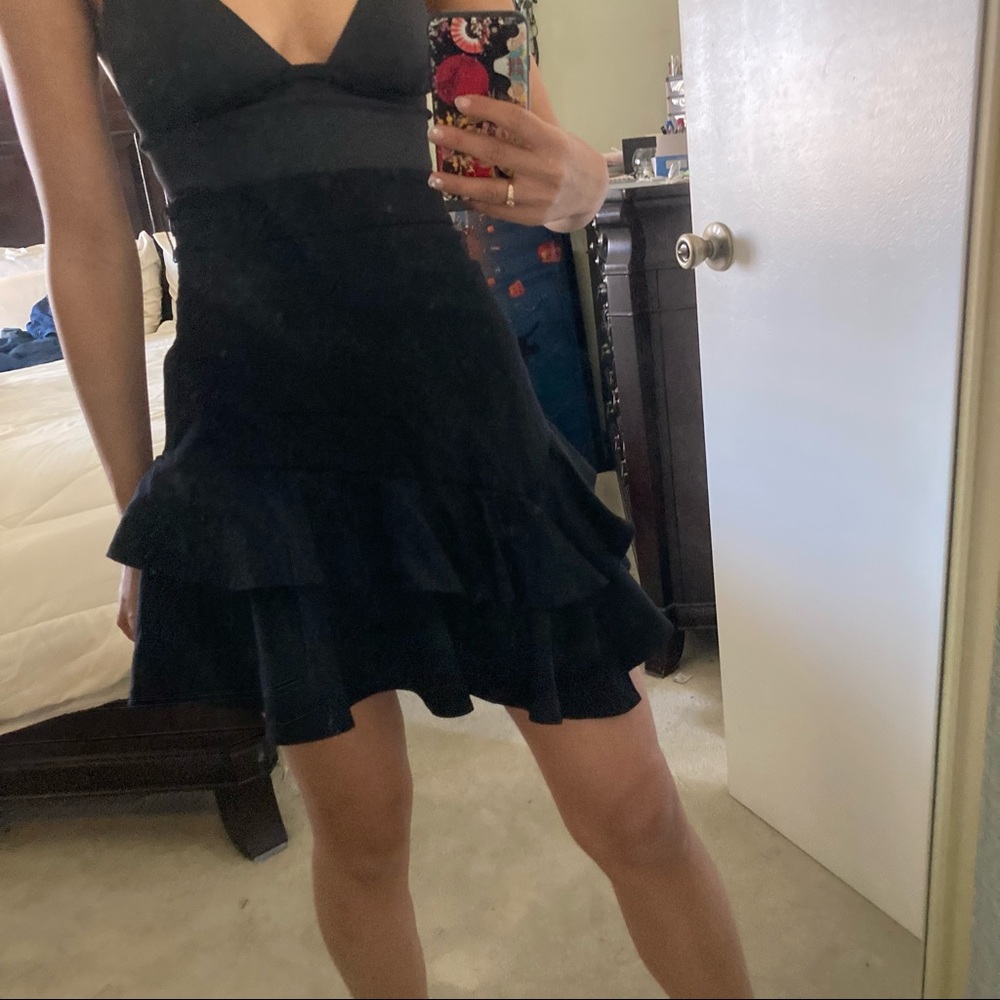 Maje black asymmetrical skirt